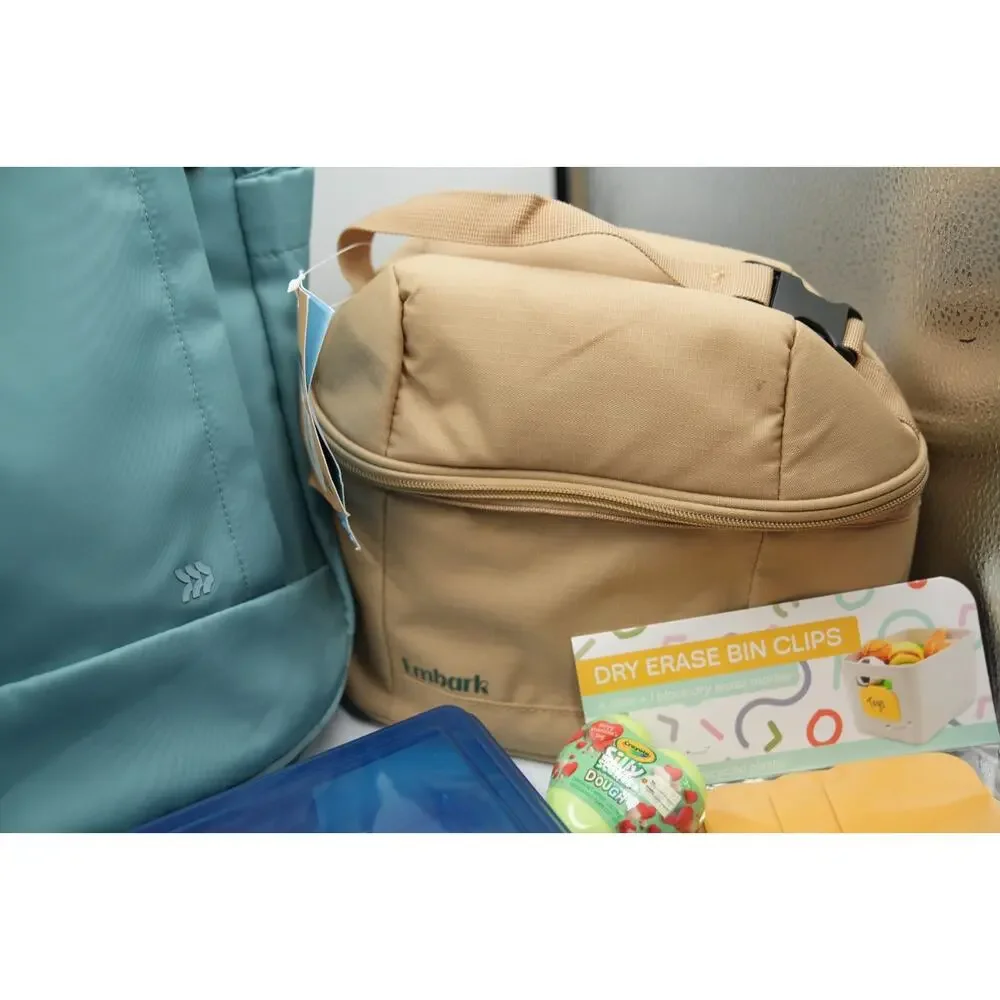 All in Motion Backpack Back to School Bundle w/ Supplies, Lunch Bag
